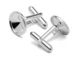 Cufflink - Rivoli base, silver Cufflink - Rivoli base, AG 925 silver