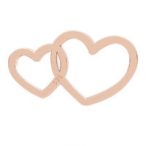 Openwork link pendant - two hearts, silver Openwork link pendant - two hearts, AG 925 silver