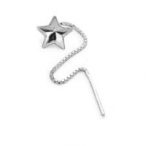Threaded earring - base for Star Fancy Stone, silver Threaded earring - base for Star Fancy Stone, AG 925 silver